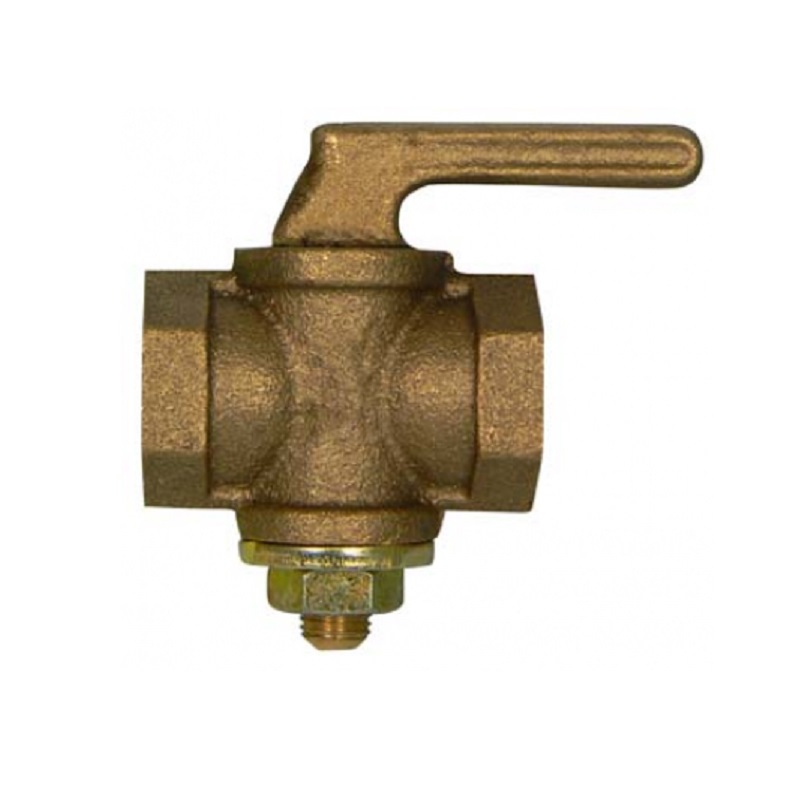 Gas Plug Valve 1-1/2" Lever Handle with Check  Max Pressure 2 PSIG